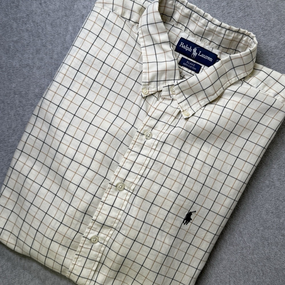 Ralph Lauren Blake Button Down Shirt Men's XXL‎ Check Plaid Long Sleeve Cotton